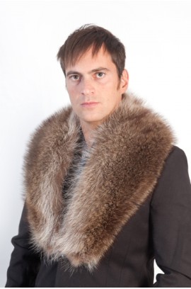 Raccoon fur collar - unisex